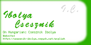 ibolya csesznik business card
